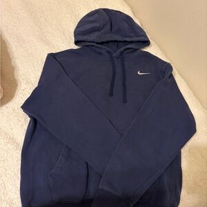 Nike Dark Blue Hoodie with White Logo